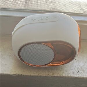 White and Orange Portable Speaker